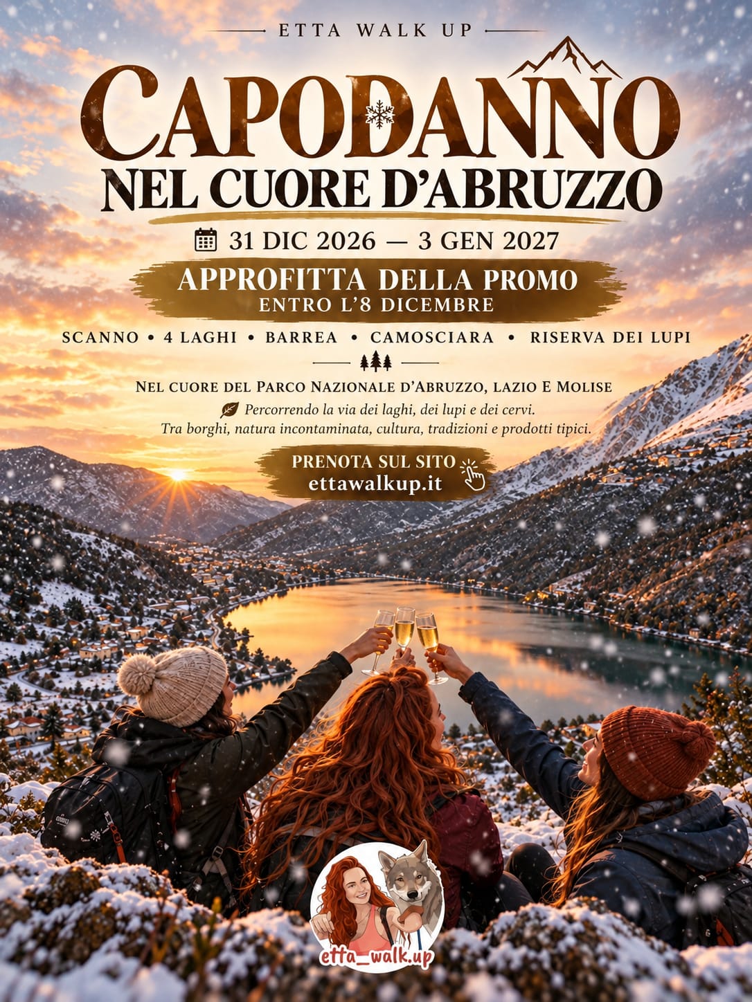 🎆🥂 CAPODANNO 2027 NEL CUORE D'ABRUZZO 3 GIORNI TRA SCANNO, VILLALAGO E BARREA 🏔️❄️